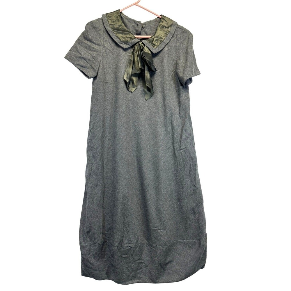 Saks Fifth Avenue Vintage Wool Lined Dress with Collar WEDNESDAY Halloween‎ READ